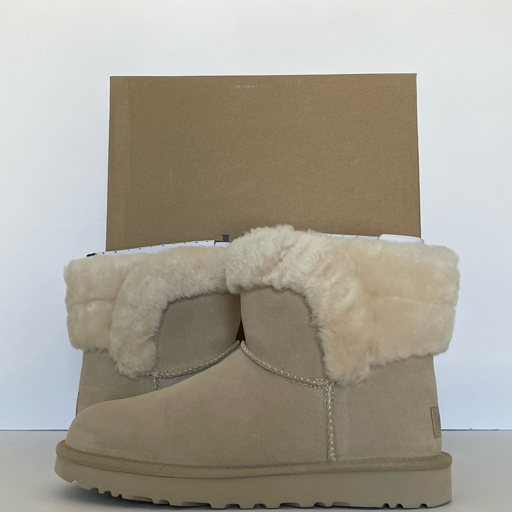 UGG Women’s Saniya Shearling Mini Boots “Sawdust”